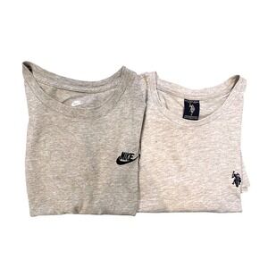 Lot 2 Tees Nike‎ & US Polo Assn T Shirts Men's Size Small Gray Short Sleeve